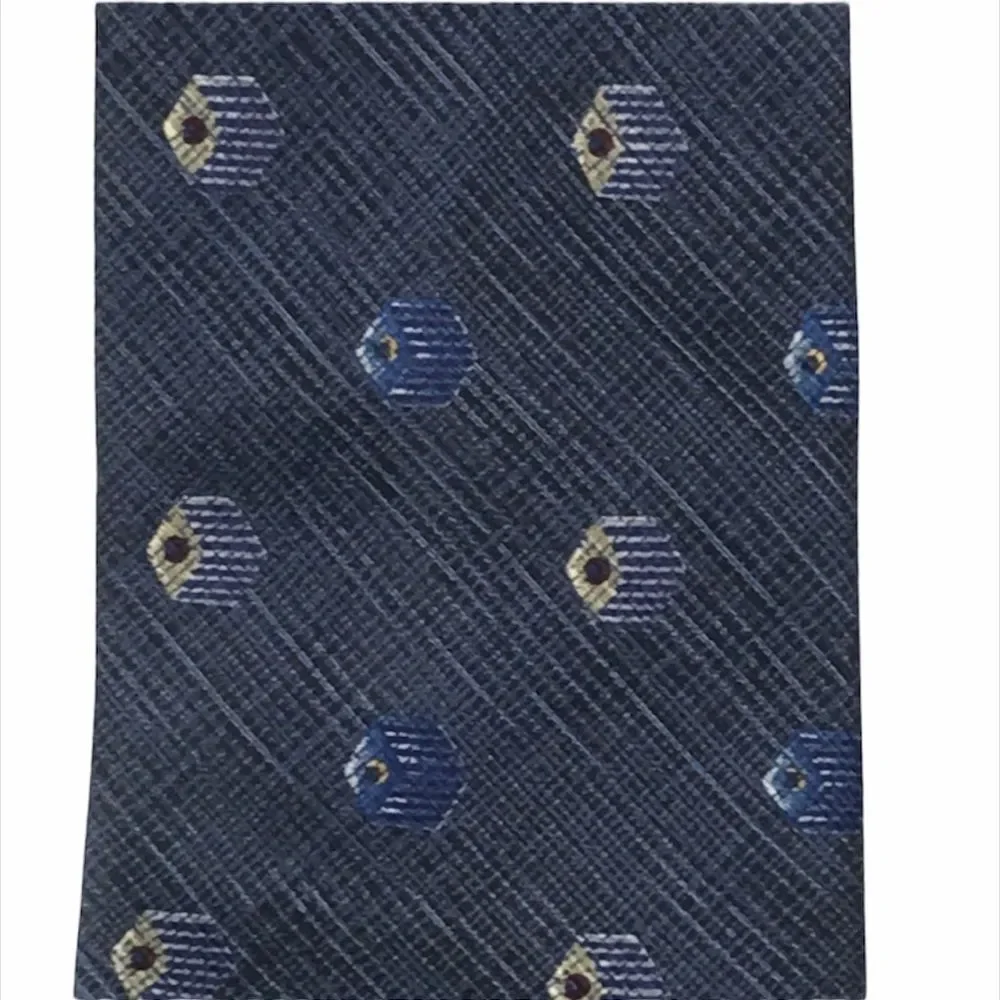 Ermenegildo Zegna Geometric Tie Blue